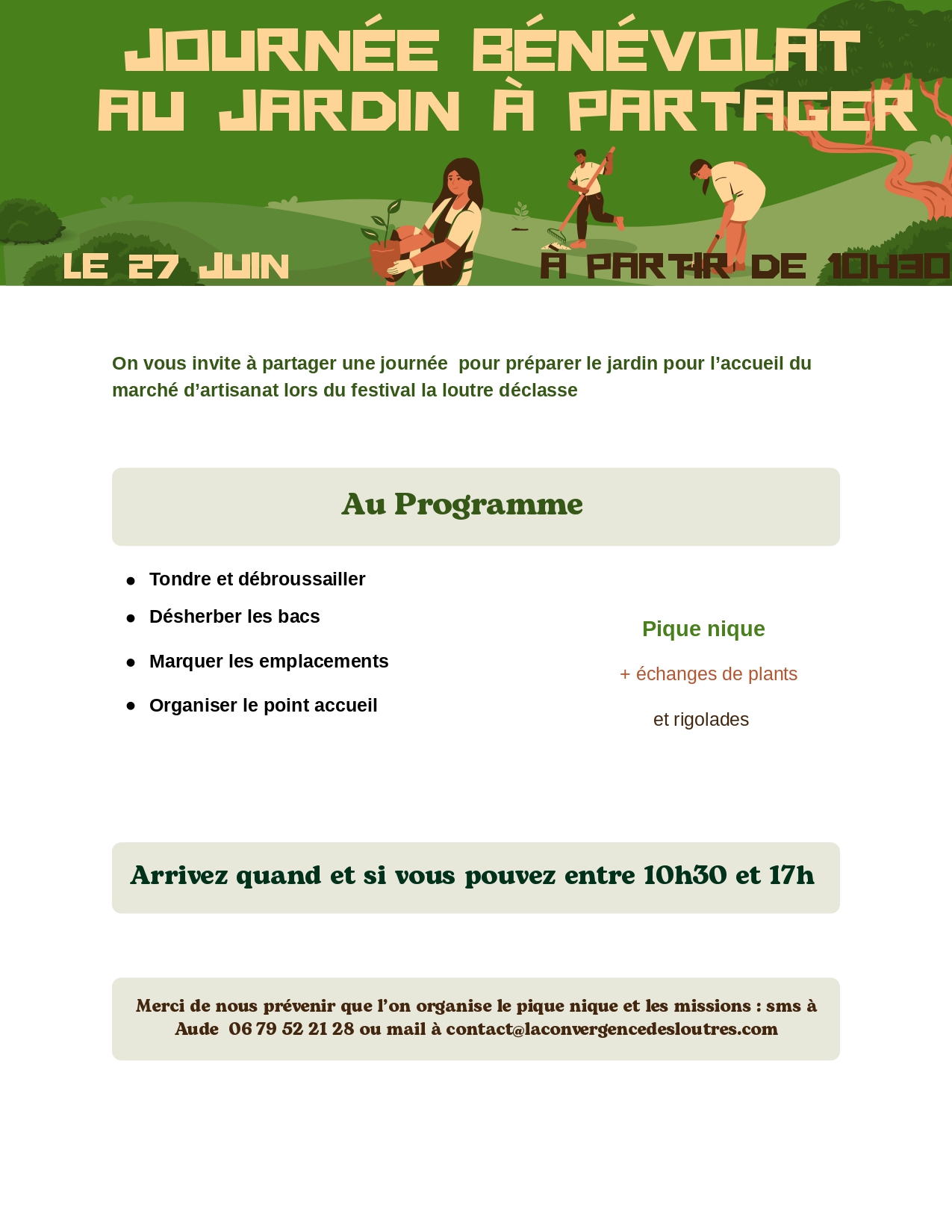 Journée Bénévolat au jardin