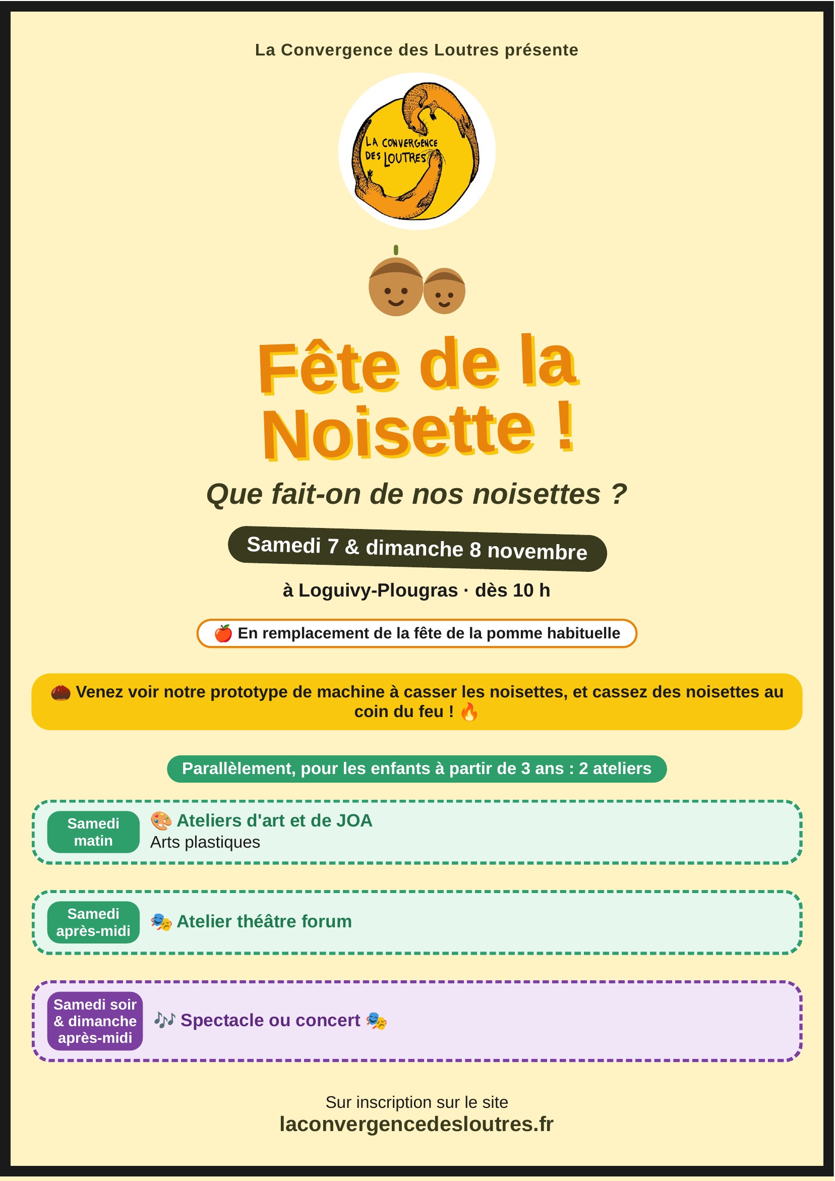 Préparation de la Fête de la noisette 